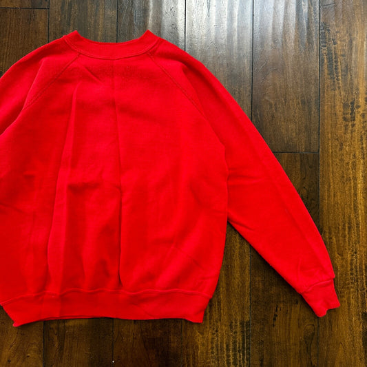 VTG 1960s Rockabilly Sweatshirt Sweater 60s 70s Blank Basic Afterhood USA Red