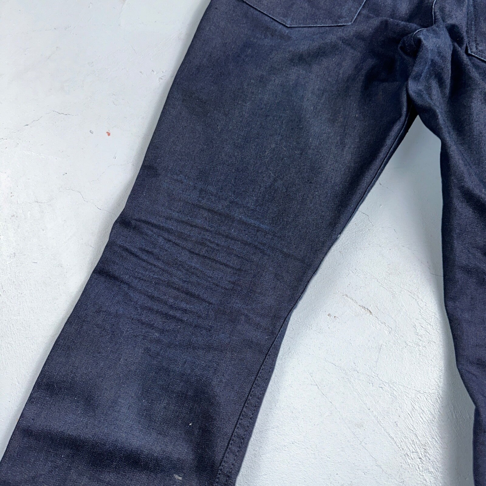 Brave Star Jeans Mens 34 Blue Selvedge Cone Denim Dark Wash Slim Straight USA