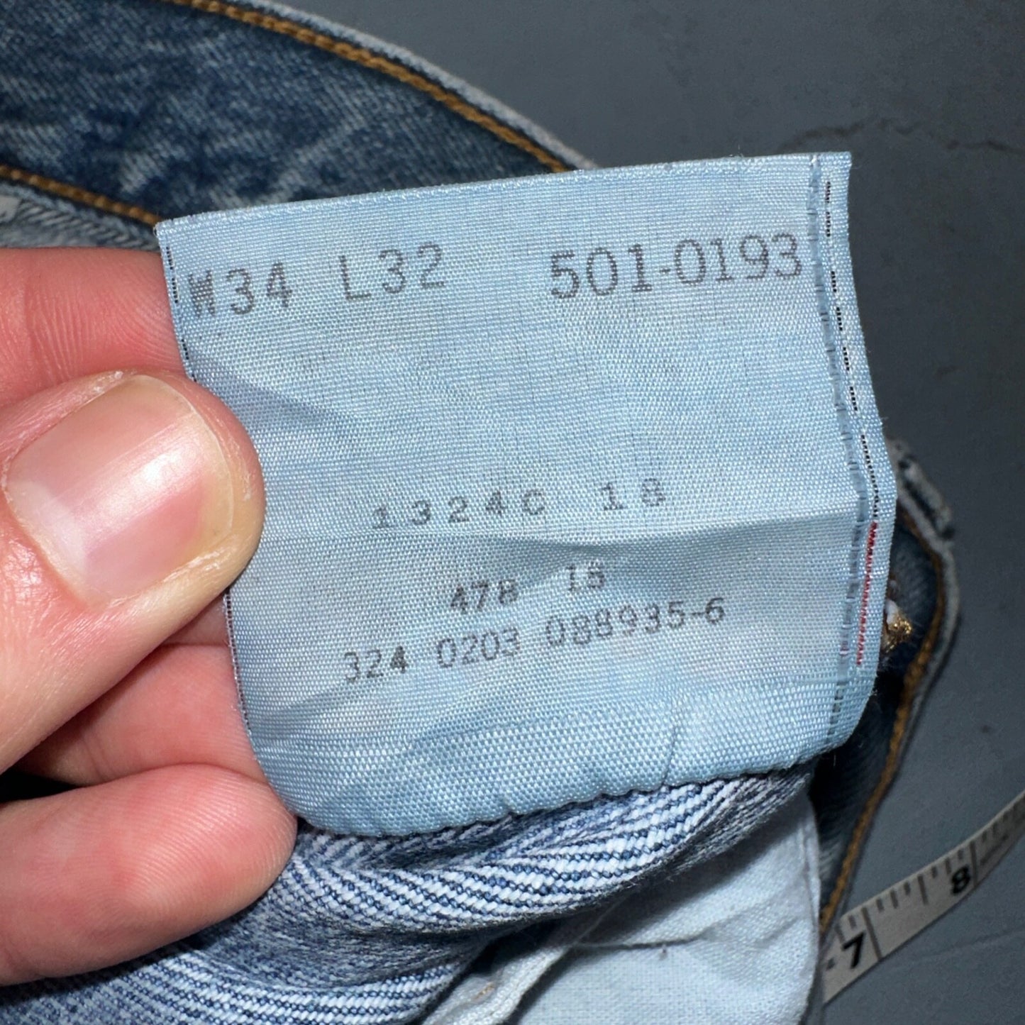 Levis 501 Vintage Y2K XX Straight Leg Jeans Blue 2003 Med Wash 34x32 Act 33x30