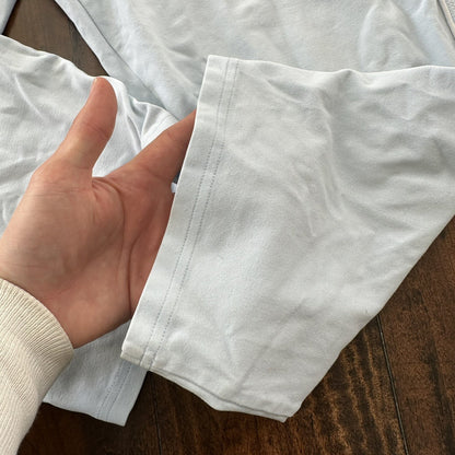 Gloria Vanderbilt Sport Pants Womens PL Blue Sweatpants Cotton Caro Pocket Capri