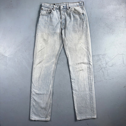 Levis 501 Vintage 90s USA XX Straight Leg Jeans Blue Light Wash 34x38 Act 30x33