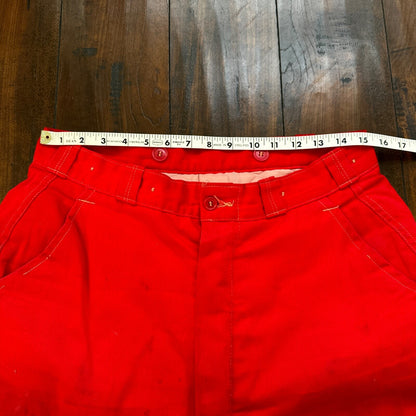 VTG Buckleback Red Layer Pants Mens Red Quilted Rockabilly 60s 70s Winter