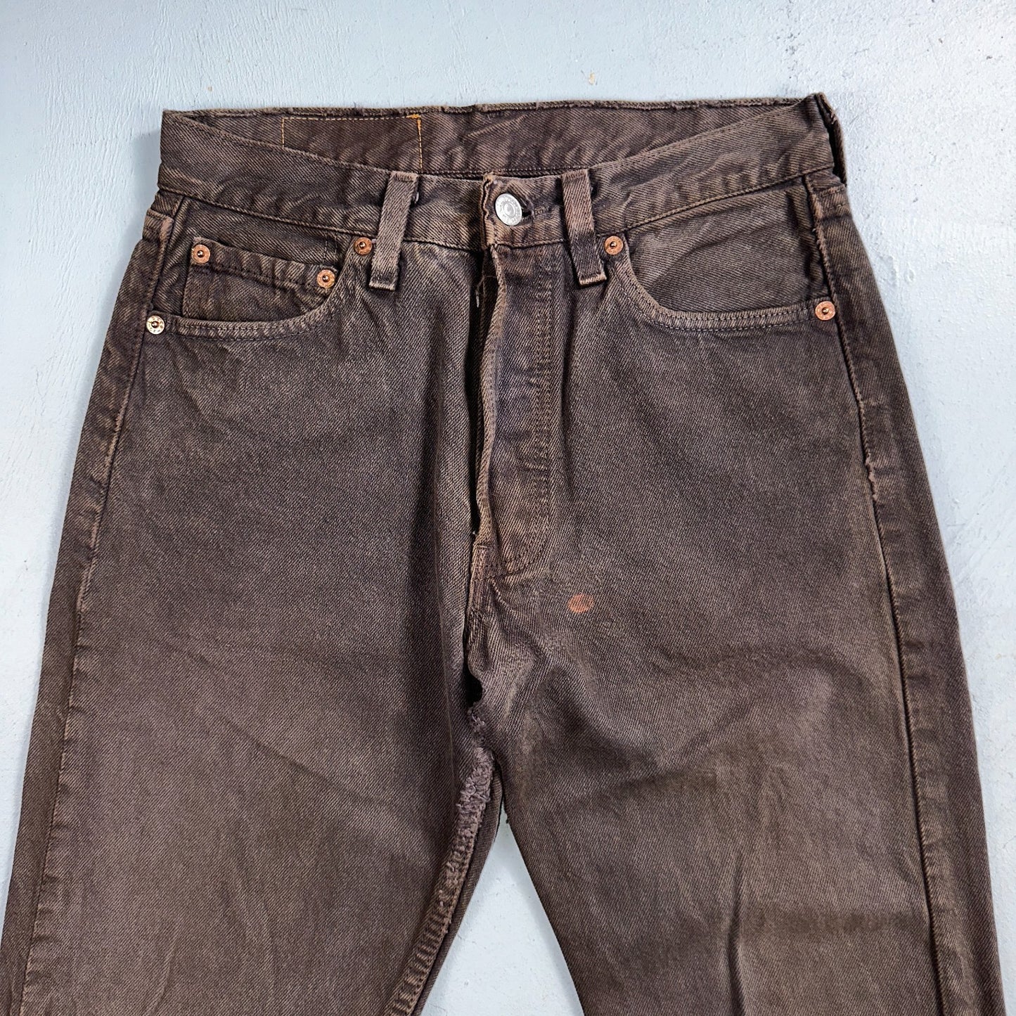 Levis 501 Vintage Y2K 90s XX Straight Leg Jeans Gray Light Wash 28x30 Act 27x28