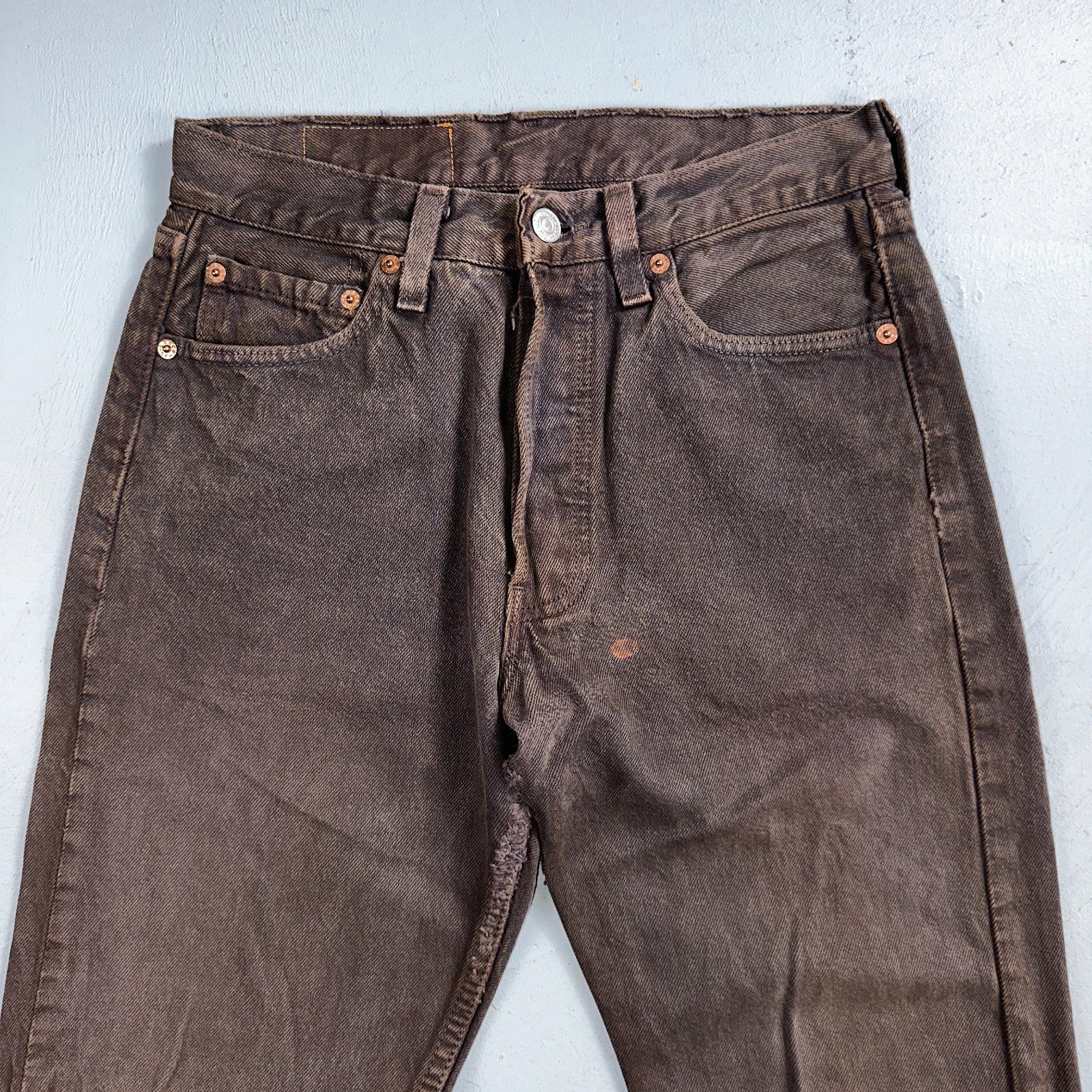 Levis 501 Vintage Y2K 90s XX Straight Leg Jeans Gray Light Wash 28x30 Act 27x28