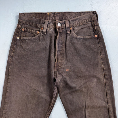 Levis 501 Vintage Y2K 90s XX Straight Leg Jeans Gray Light Wash 28x30 Act 27x28