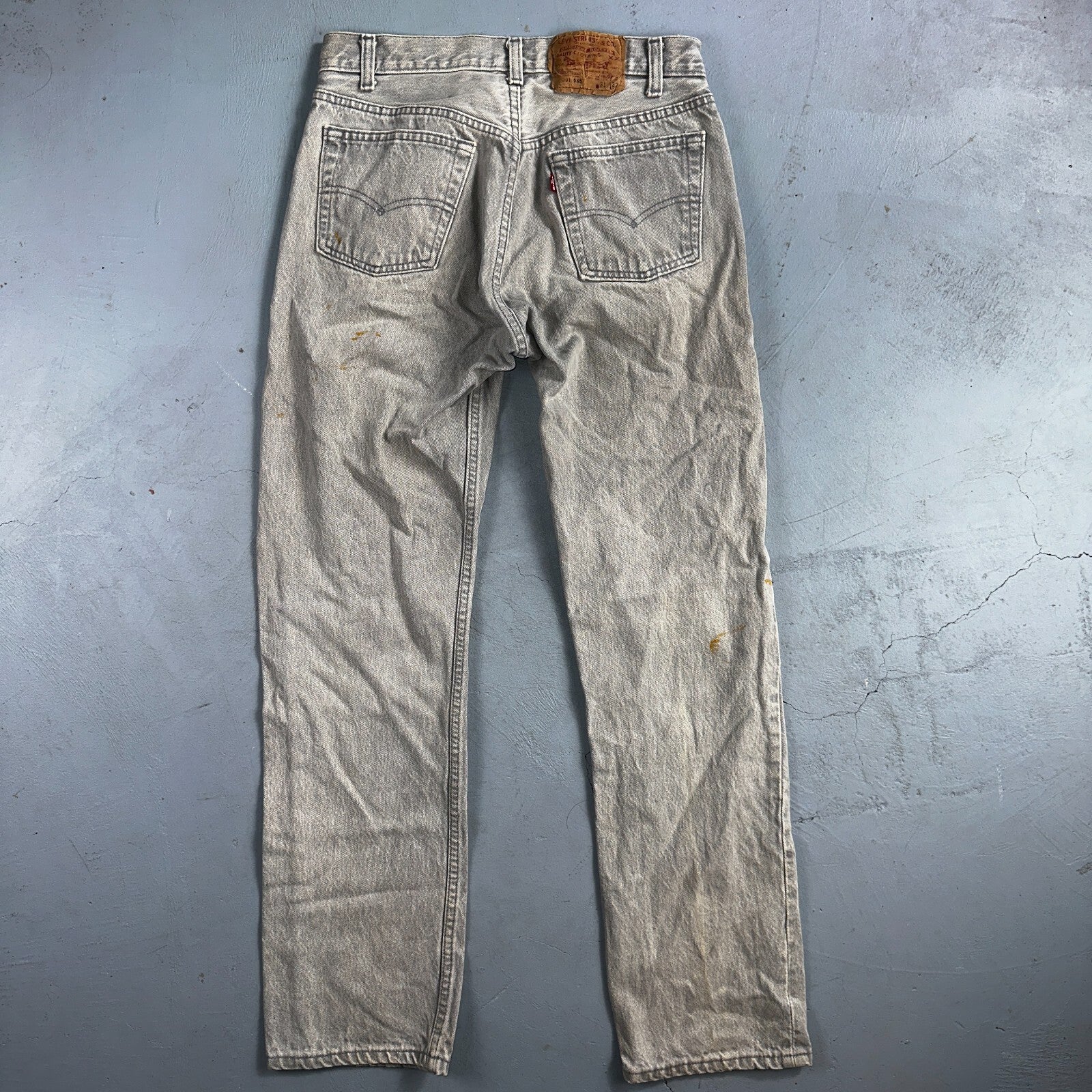 Levis 501 Vintage 80s USA XX Straight Leg Jeans Gray Acid Wash 31x32 Act 29x30