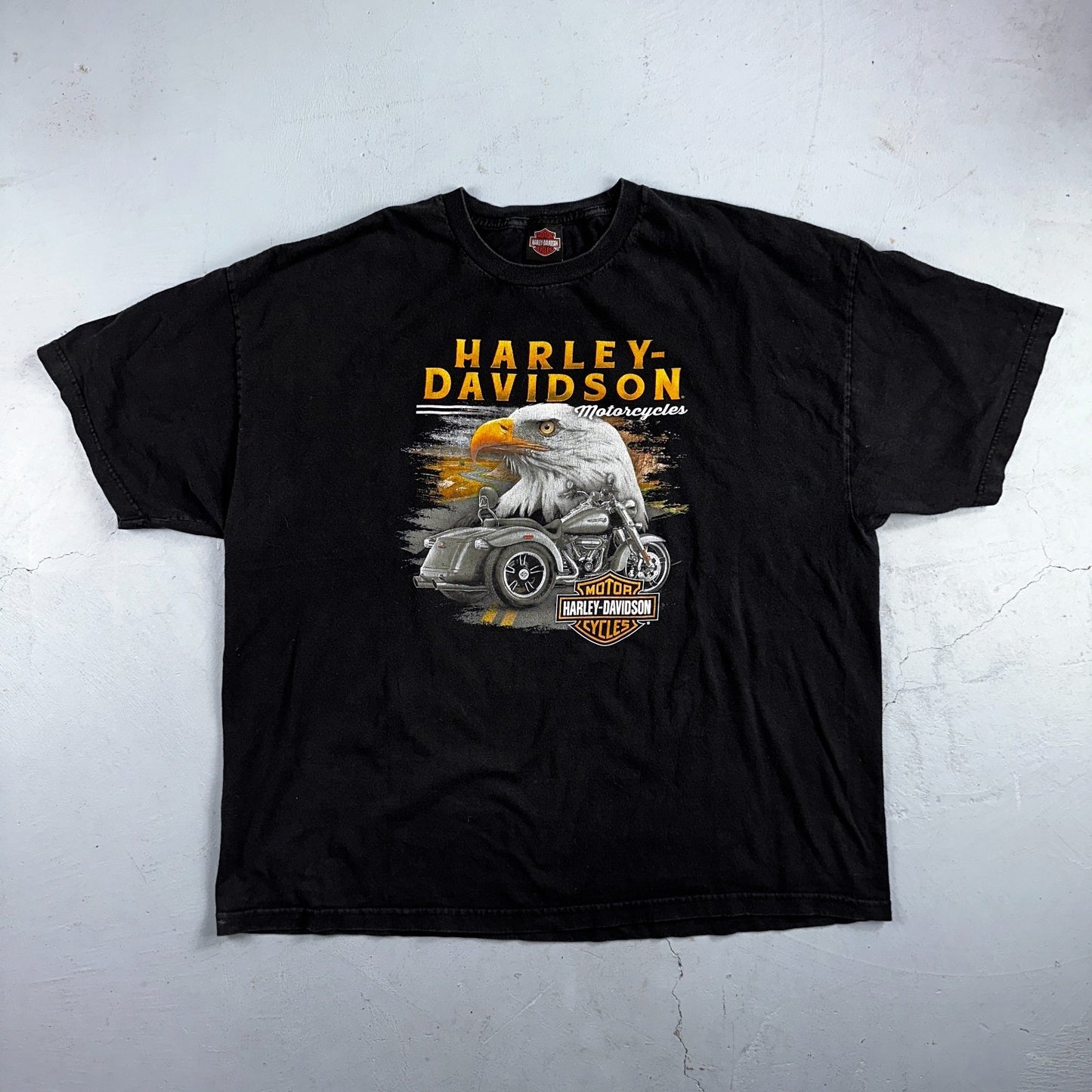 HARLEY DAVIDSON Shirt Mens 2XL Lewiston Idaho Motorcyle Eagle USA VTG Style