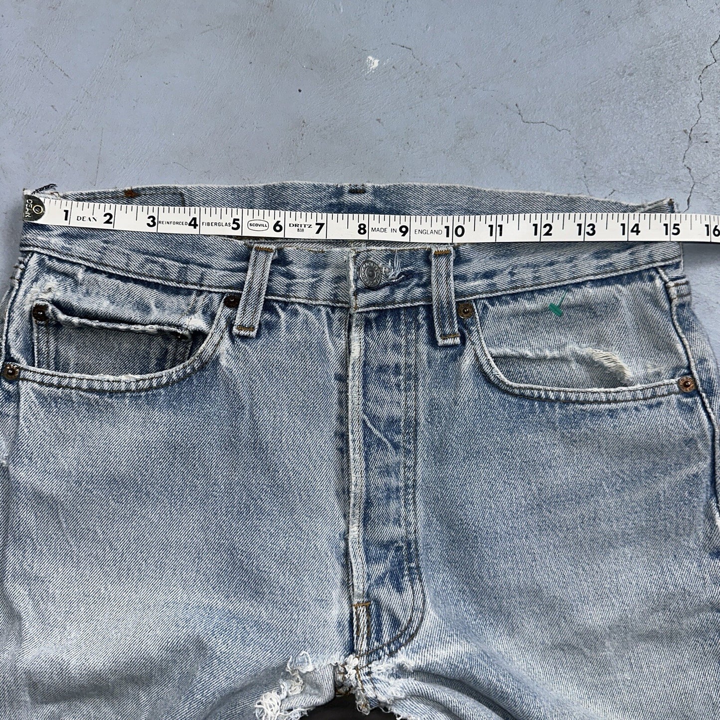 Levis 501 Vintage 80s USA XX Straight Leg Jeans 33x30 Altered Skinny Act 30x33