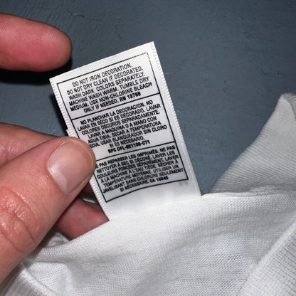 Luxottica Art Eyeglasses 90s VTG T Shirt Glasses White FOTL Fish Graphic Hipster