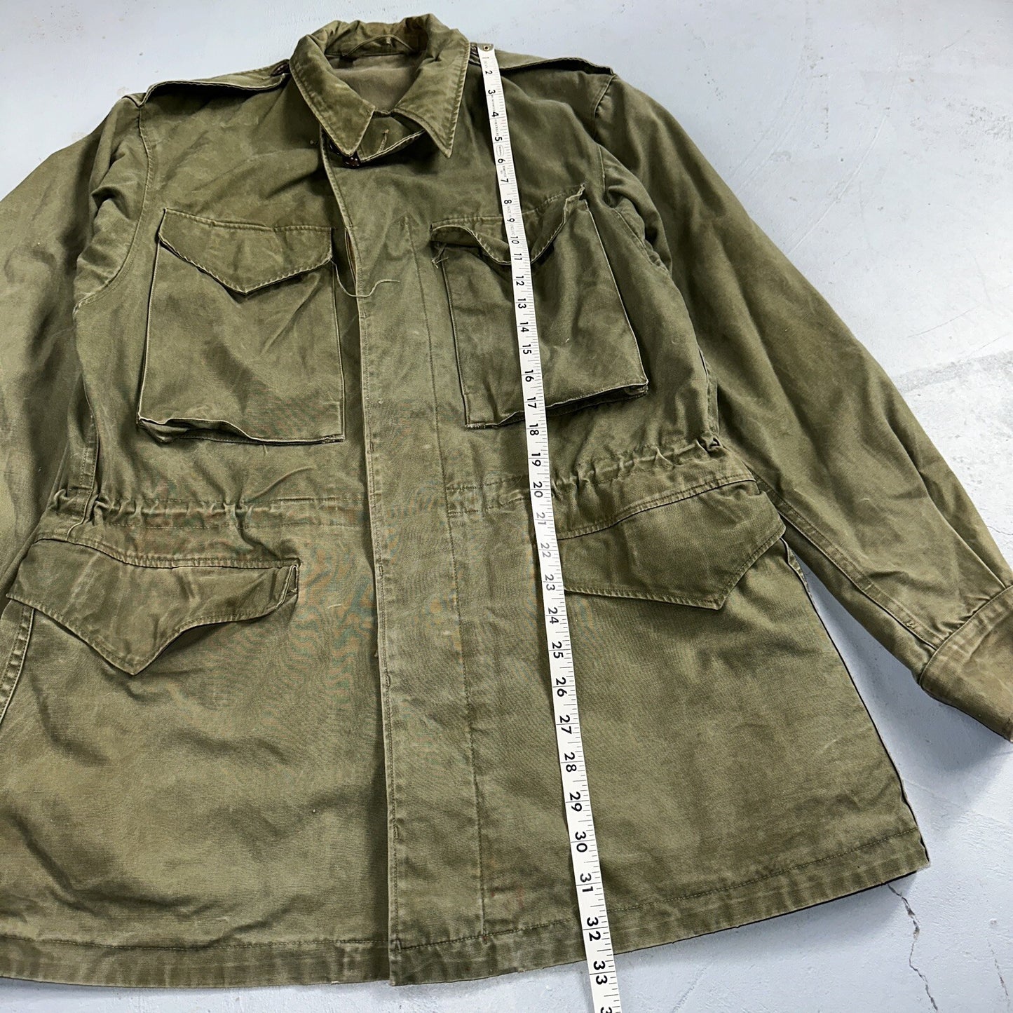 Field Jacket Post WWII Korean War M1950 Coat 1950s 50s OG107 M65