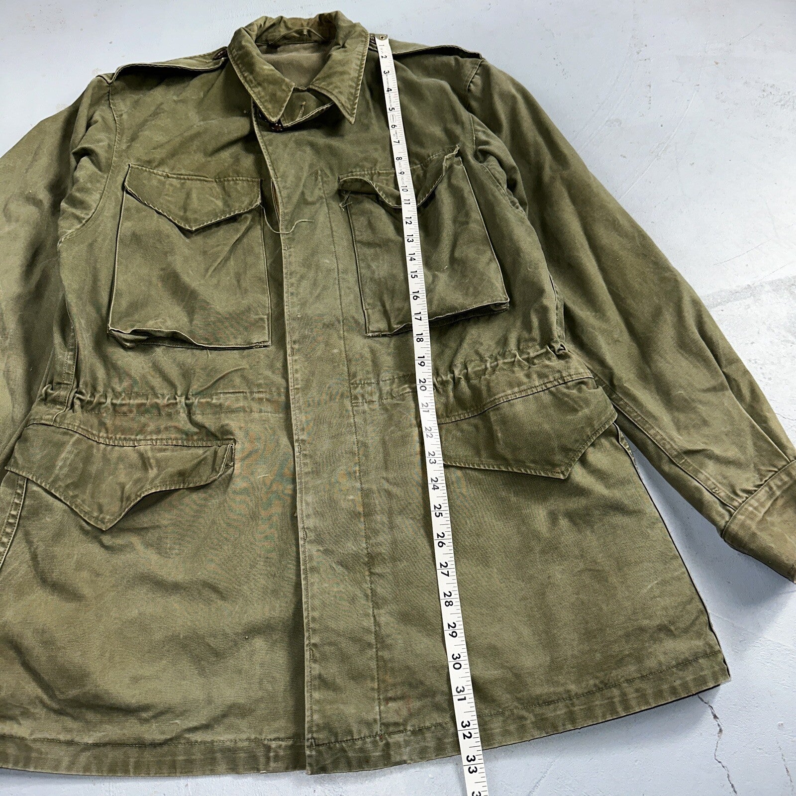 Field Jacket Post WWII Korean War M1950 Coat 1950s 50s OG107 M65