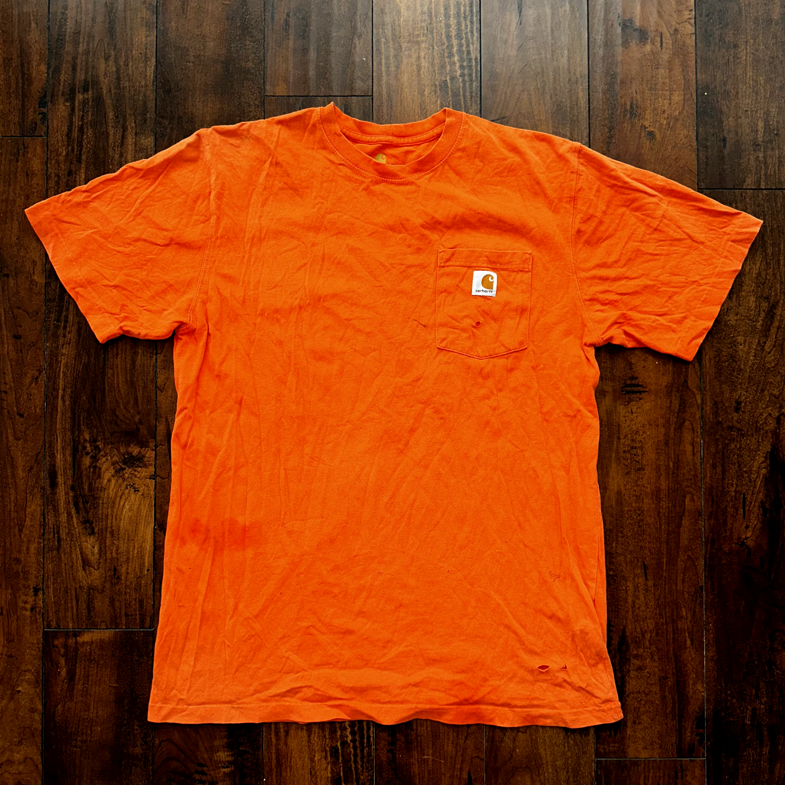 Carhartt Pocket T Vintage Style T Shirt Travis Scott Tan Workwear Y2K Thrashed