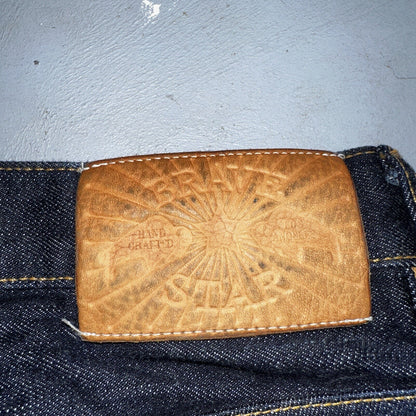 Brave Star Jeans Mens 30x30 Blue Selvedge Cone Denim Dark Wash Button Fly