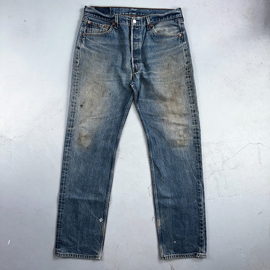 Levis 501 Vintage 90s XX Straight Leg Jeans Y2K Blue Med Wash 36x38 Act 34x33