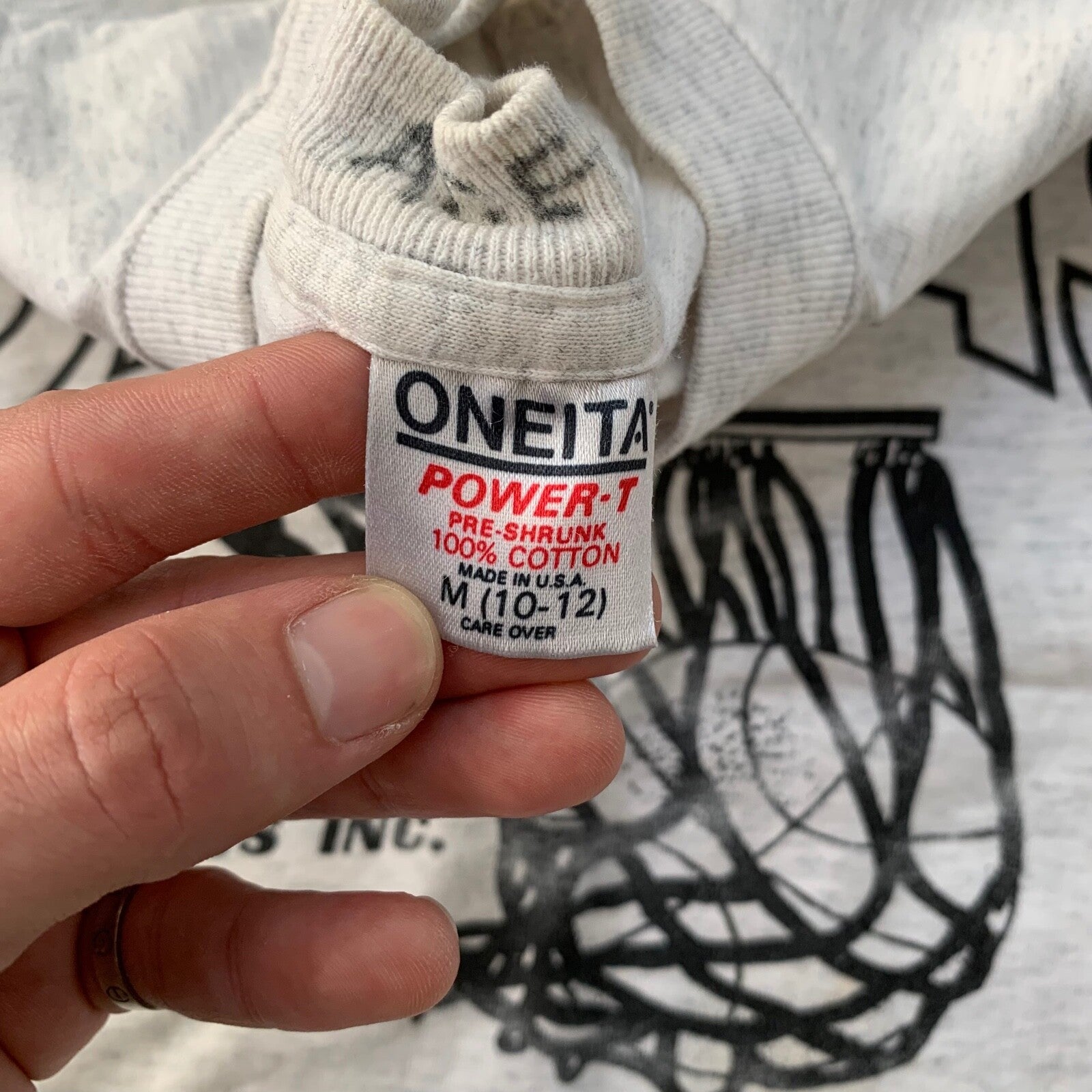 Oneita Boys Dallas Vintage T Shirt Basketball Sports Oregon Medium Gray 90s