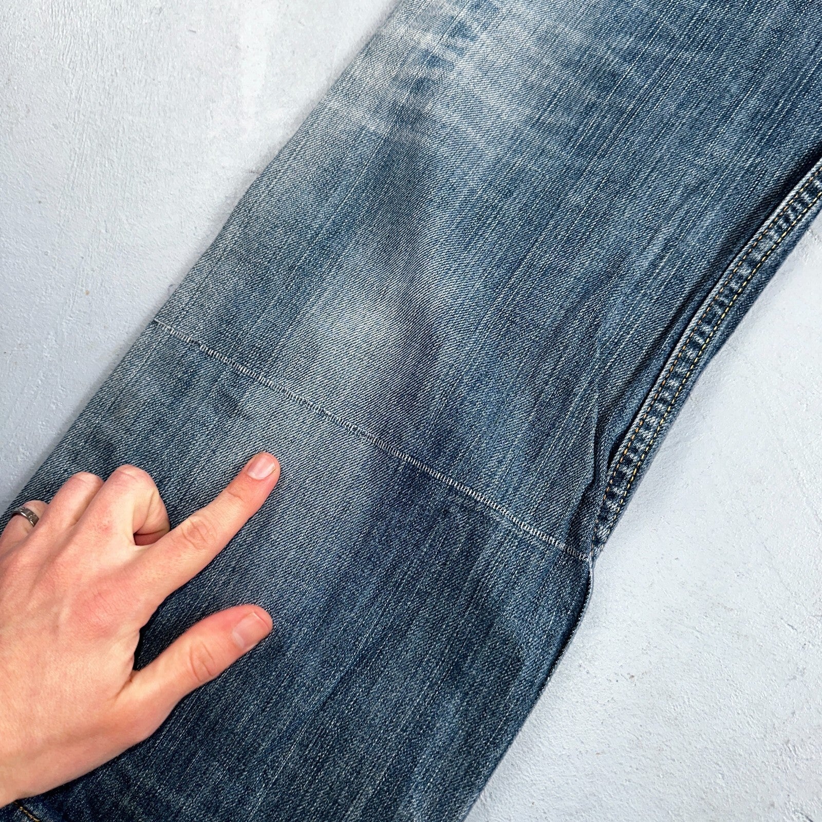 Levis 501 Vintage Y2K XX Straight Leg Jeans Blue Crazy Wash 36x34 Act 34x31