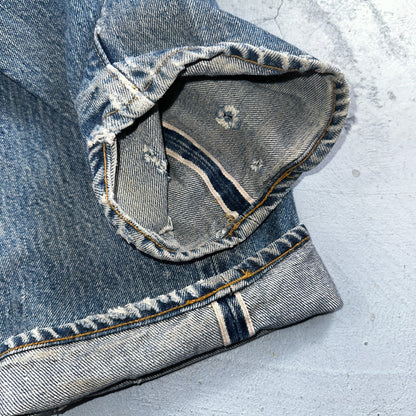 Levis 501 Vintage 80s Redline Selvedge USA XX Jeans Light Wash 32x36 Act 30x31