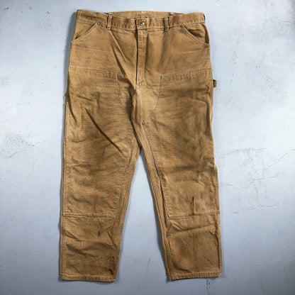 Carhartt 1989 VTG Double Knee Carpenter 80s Pants USA B01 Brown 42x32 Act 40x30