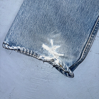 Levis 501 Vintage 90s USA XX Straight Leg Jeans Blue Light Wash 34x34 Act 32x33