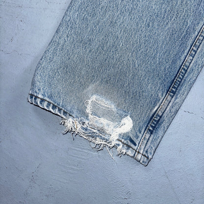 Levis 501 Vintage 90s USA XX Straight Leg Jeans Blue Light Wash 34x34 Act 32x32