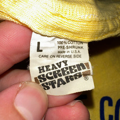 Yale University 1985 NIRSA VTG T Shirt Yellow Screen Stars New York East Coast