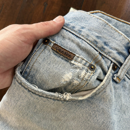 Vintage Calvin Klein Jeans Mens 34 Blue Stonewash 1990s USA 90s 31x27 Light