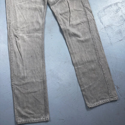 Levis 501 Vintage 90s USA XX Straight Leg Jeans 35x36 Gray Light Wash Act 34x34