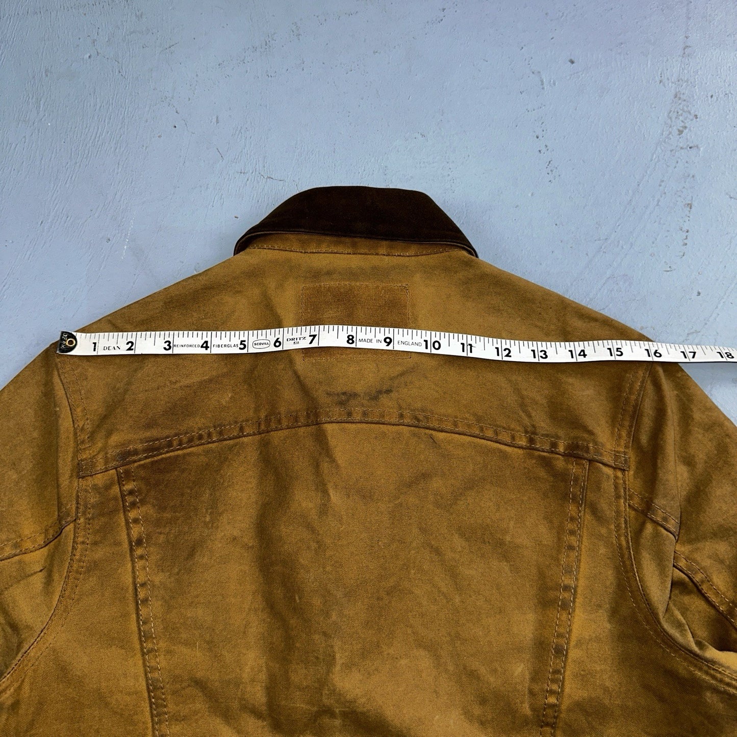 Filson x Levis Tin Cloth Trucker Jacket Men’s Small Tan Made In USA VTG Oil