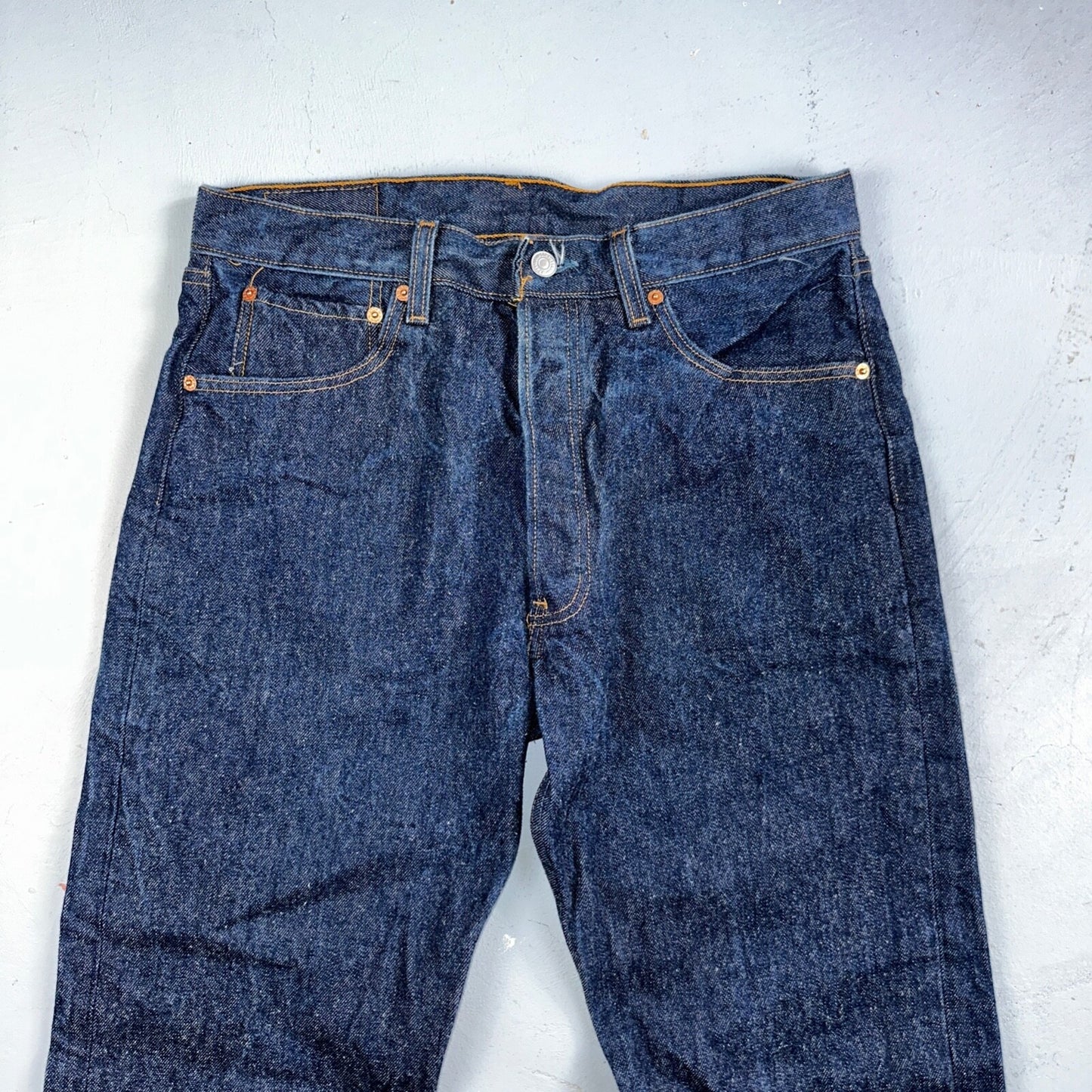 Levis 501 Vintage 90s USA XX Straight Leg Jeans Blue Dark Wash 34x32 Act 31x29