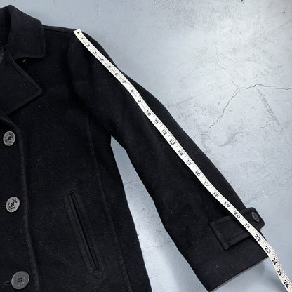 LL Bean Blue 100% Wool Pea Coat 3M Thinsulate Double Breasted Women’s Sz 10 VTG