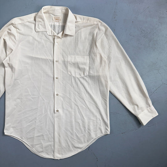 Vintage 60s Brent Shirt Tetoron Polyester Atomic Rockabilly Men 1960s Plain