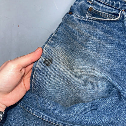 Levis 517 Vintage 80s USA Orange Tab Bootcut Flare Blue Worn Jeans Act 32x31