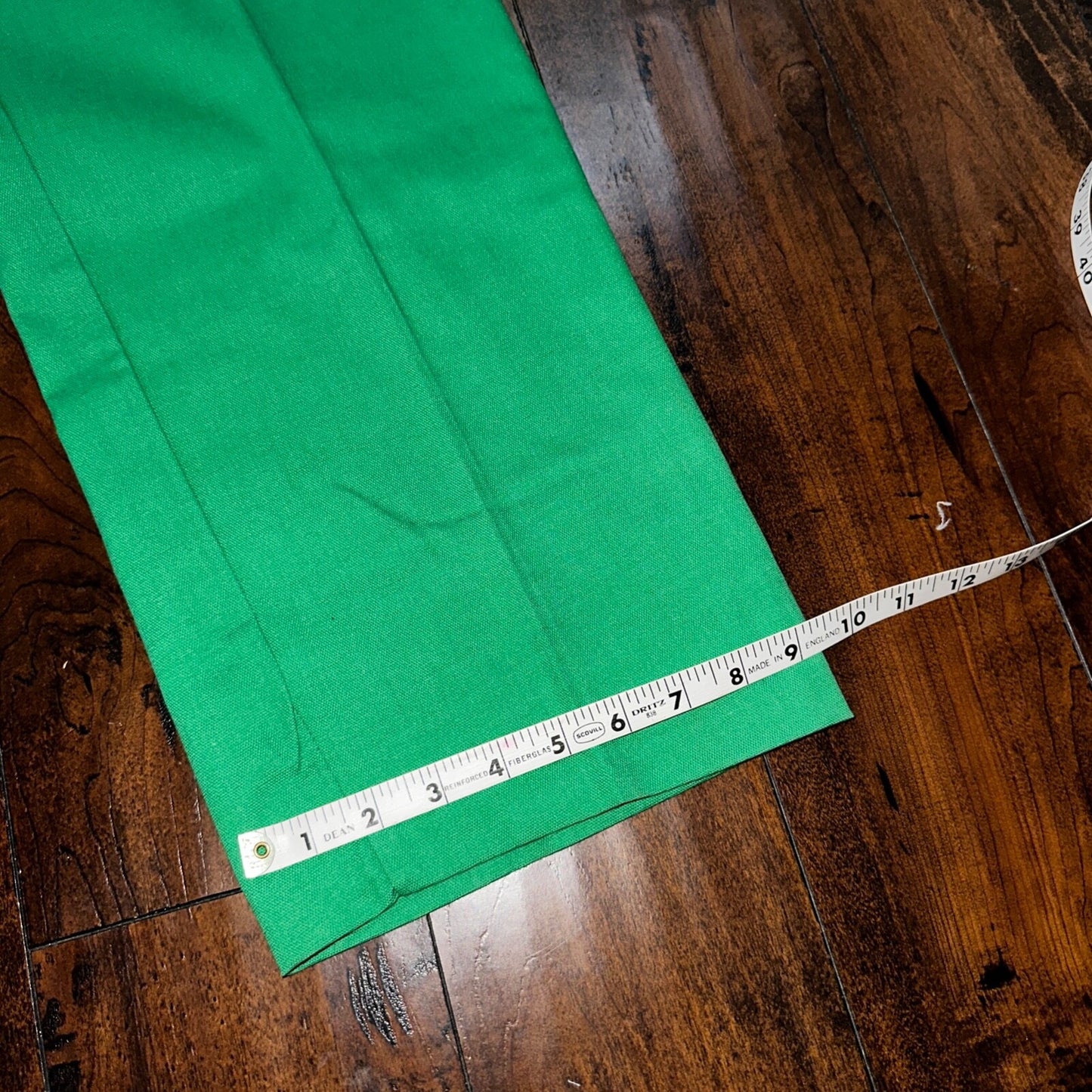 Vintage USA Rockabilly Womens Dress Pants 60s 70s Bottom Green 31x32 Boot Cut