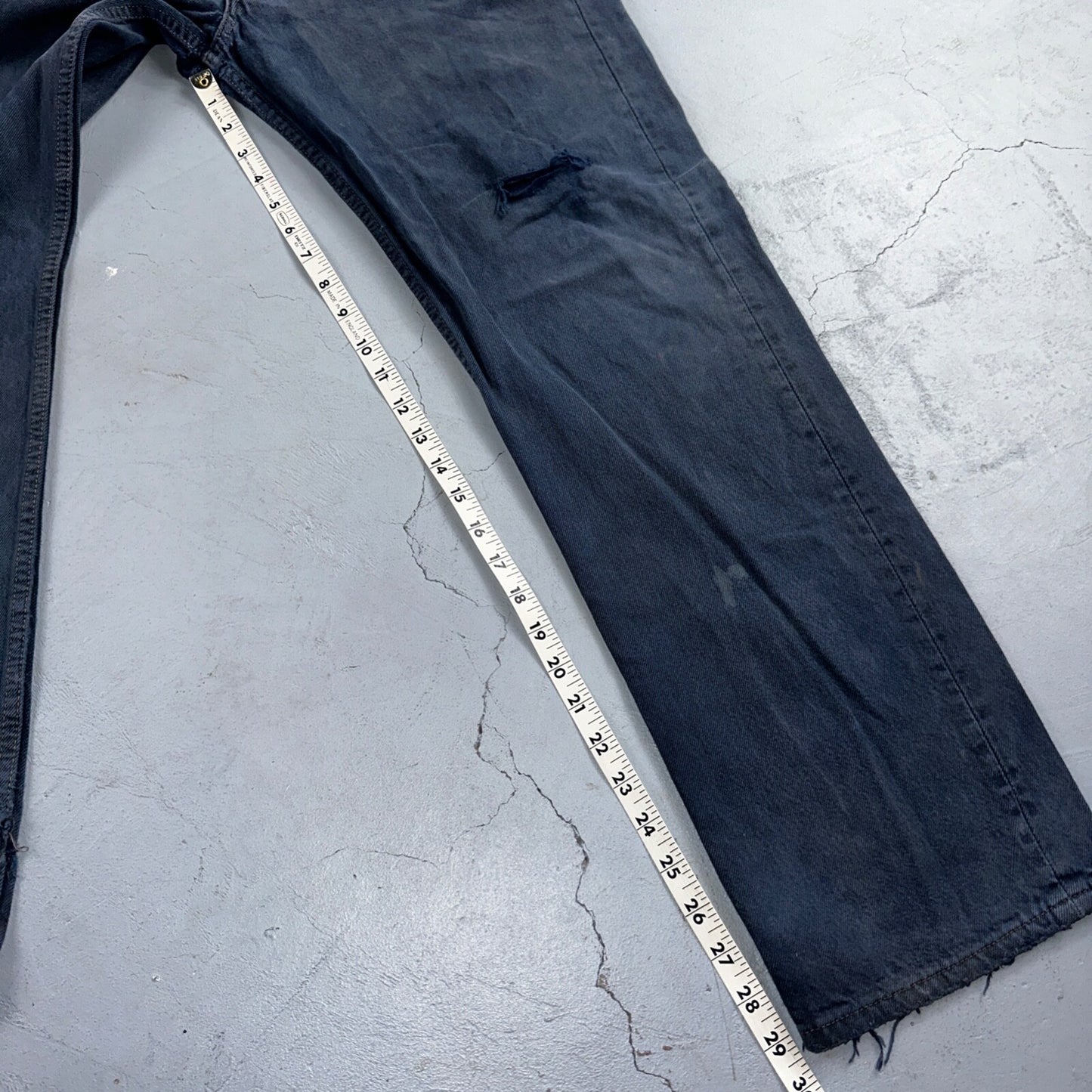 Levis 501 Vintage 90s USA XX Straight Leg Jeans Blue Overdyed 33x30 Act 32x29