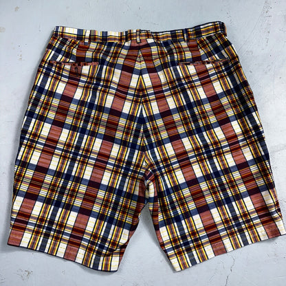 Sears Vintage 70s The Men’s Store Perma-Prest Striped Shorts Plaid Talon Zipper