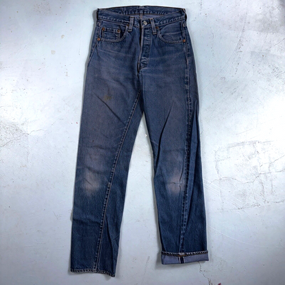 Levis 501 Vintage 80s Redline Selvedge USA XX Jeans Dyed Wash 28x36 Act 26x31