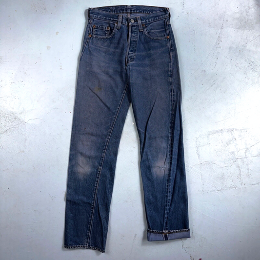 Levis 501 Vintage 80s Redline Selvedge USA XX Jeans Dyed Wash 28x36 Act 26x31