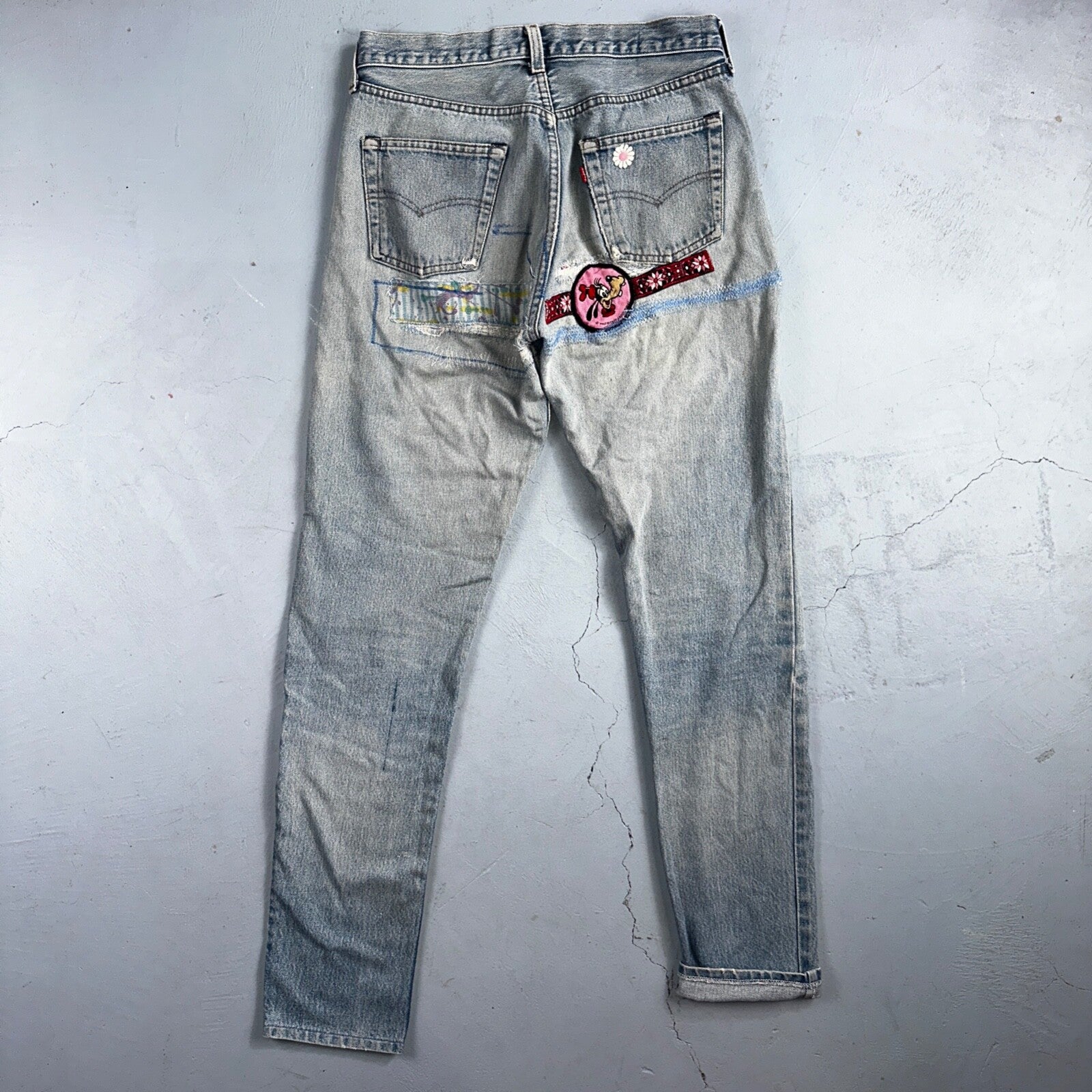 Levis 501 Vintage 80s Redline Selvedge USA XX Jeans Light Wash Skinny Act 29x32