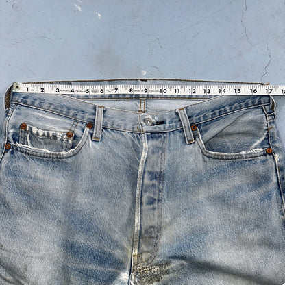 Levis 501 Vintage 80s Redline Selvedge USA XX Jeans Light Wash 36x31 Act 34x27