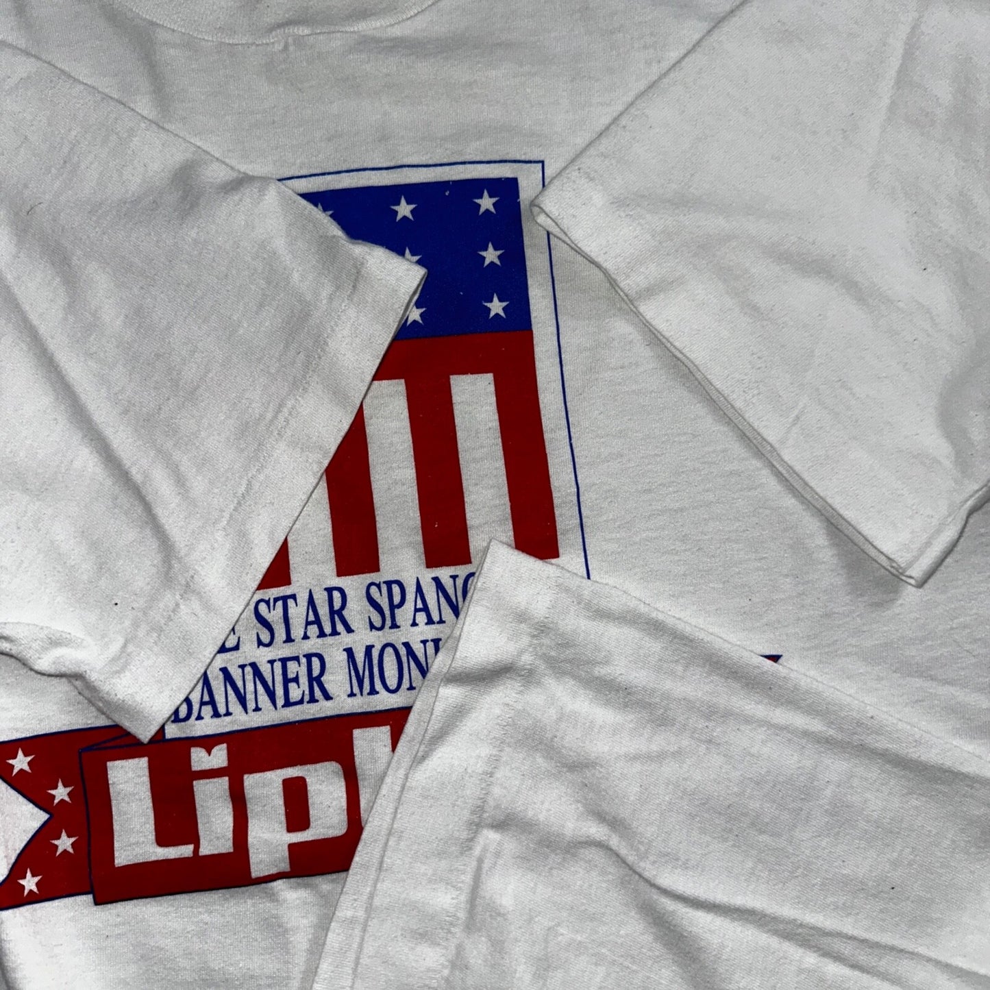 Lipton Tea VTG T Shirt USA Screen Stars America Banner Americana Pop Culture