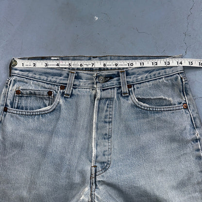 Levis 501 Vintage 80s Redline Selvedge USA XX Jeans Light Wash 66 Act 28x31