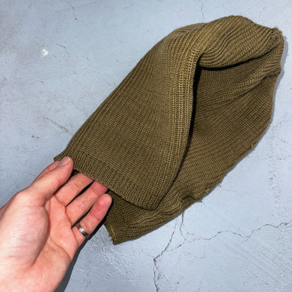 Vintage WWII Watch Cap Hat A-4 Rare Green Air Force Army 40s 50s Military A4 WW2