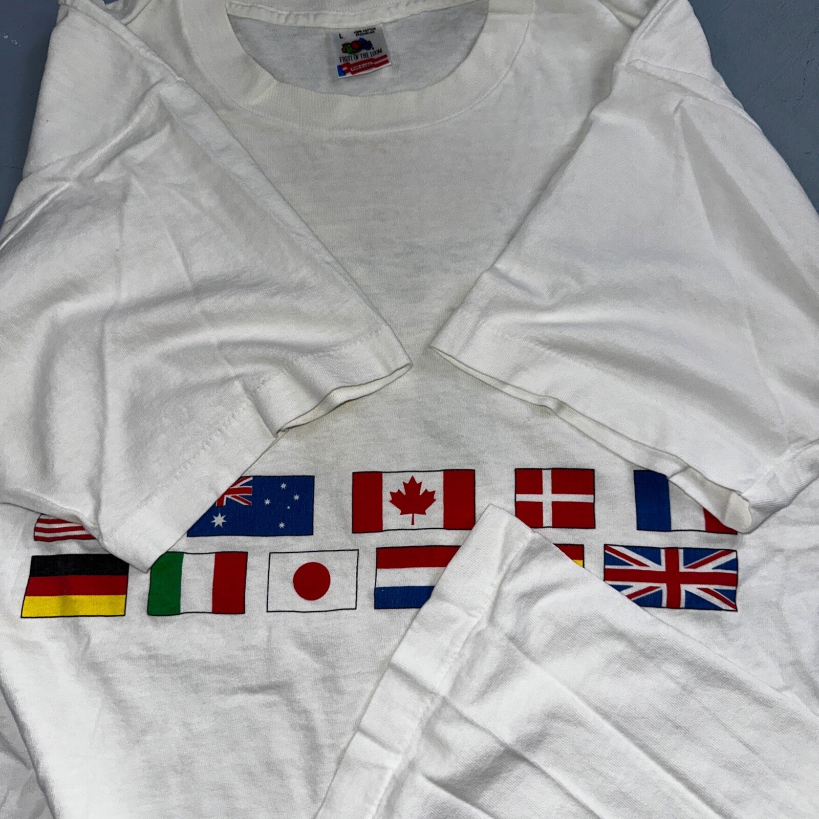 BMC Computer Software VTG T Shirt FOTL 90s Nerd Science PC Flags International