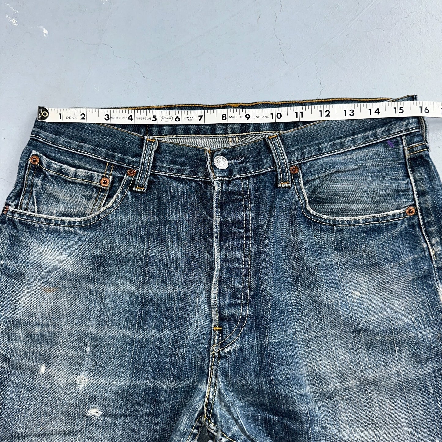 Levis 501 Vintage Y2K XX Straight Leg Jeans Blue Med Wash 33x34 Act 31x28