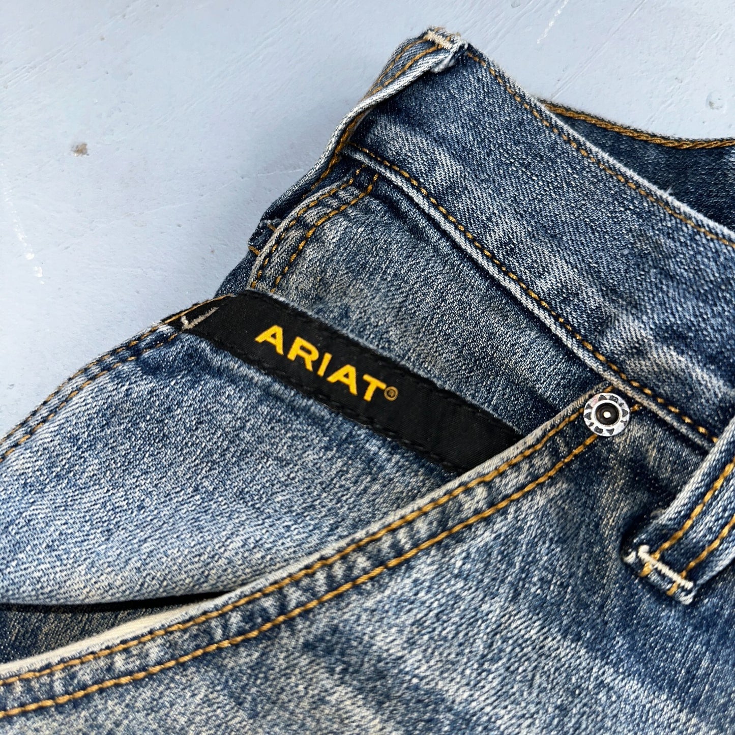 Ariat Rebar Jeans Men's 35x34 Blue M4 Workhorse Edge Boot Cut Western