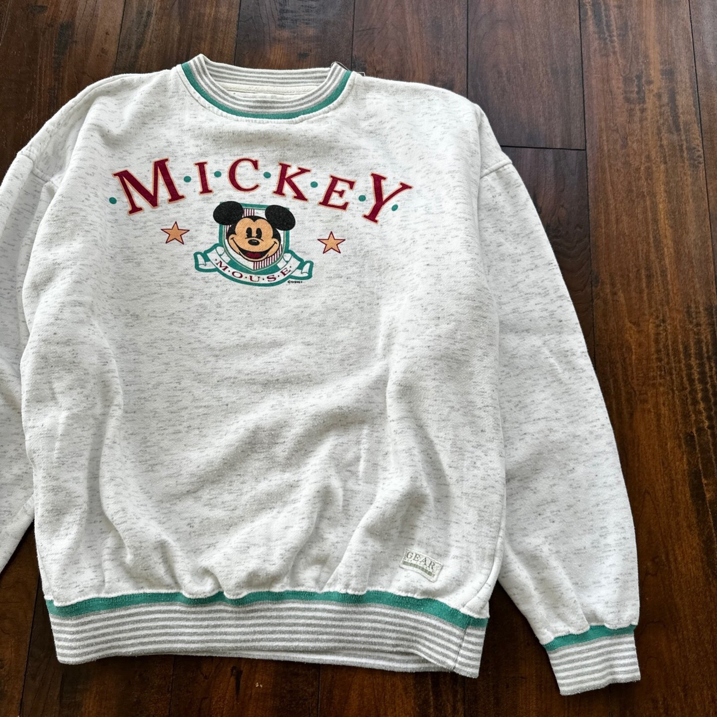 VTG 90s Disney Mickey Mouse Pullover Sweatshirt Crewneck Grey Mountain XL