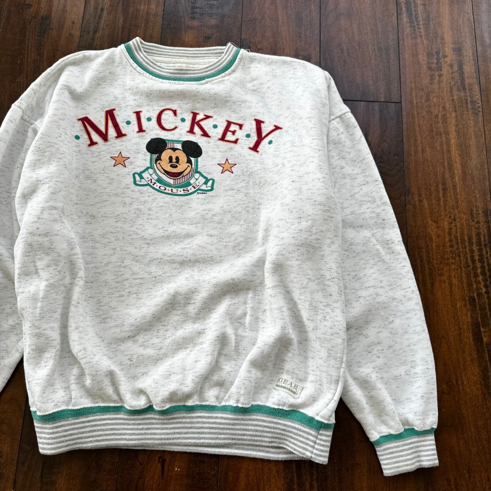 VTG 90s Disney Mickey Mouse Pullover Sweatshirt Crewneck Grey Mountain XL