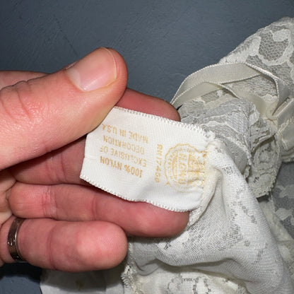 VTG 1960s Aristocraft Lingerie Slip Dress Sleepwear Full Sweep Nightgown Lace