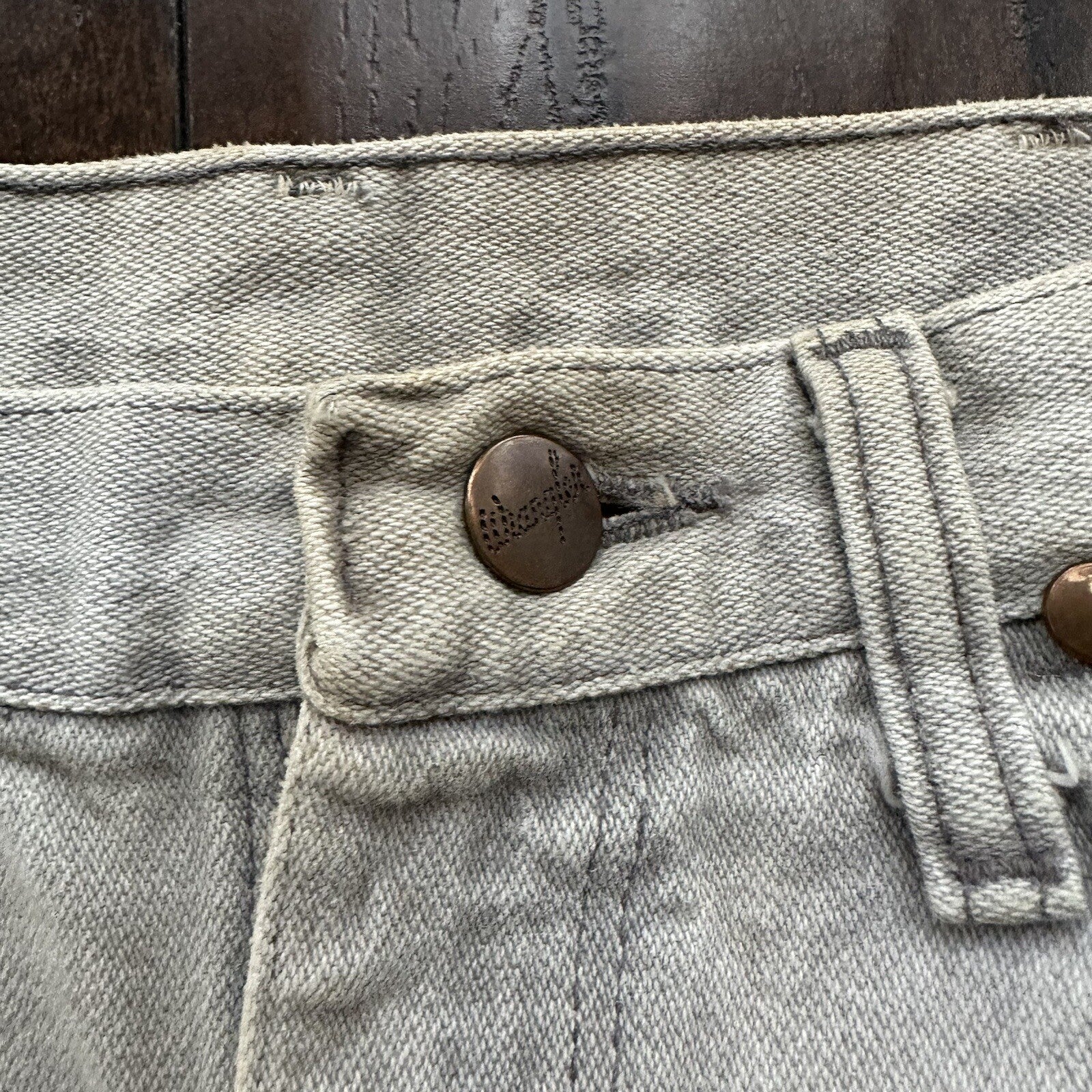 Vtg Wrangler COWBOY Jeans Womens 9 27x29 Gray Denim 13MGYG Pants USA 70s Scovill