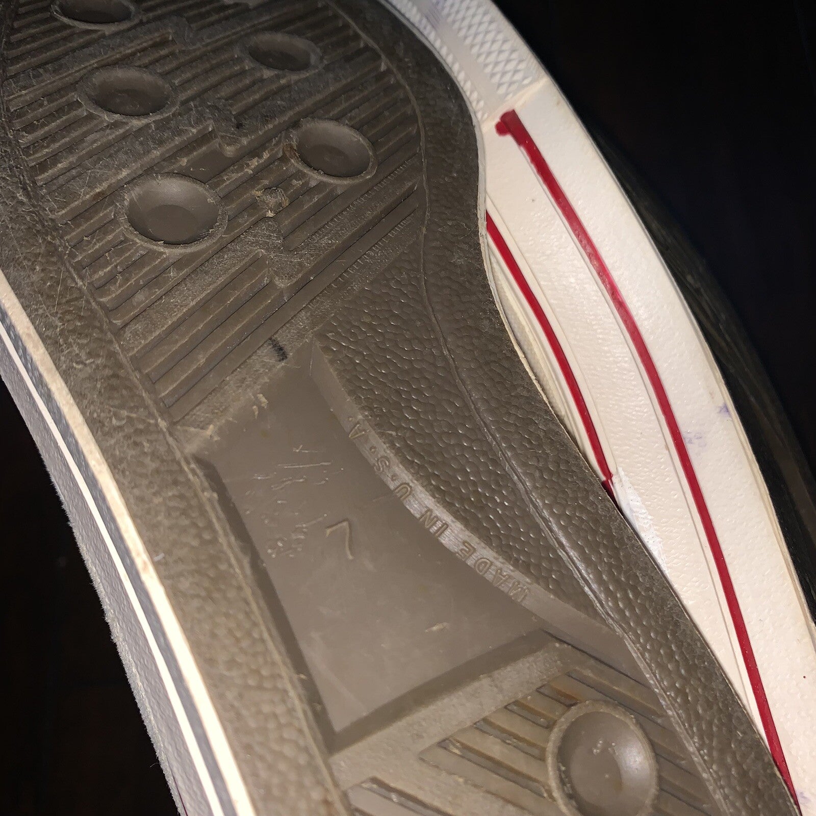 Vintage 60s 50s CONVERSE Chuck Taylor All Star Blue Label White 7 Low RARE USA